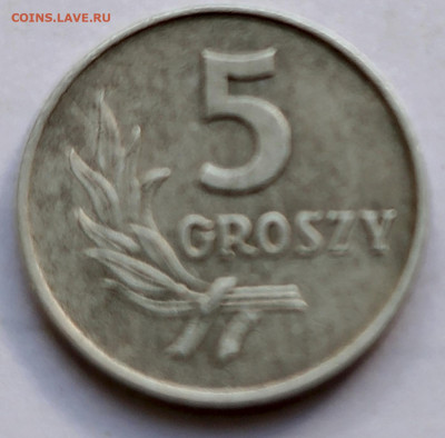 Польша 5 грошей 1962 г. до 20.08 - 72а