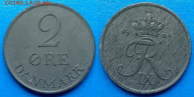 Дания - 2 эре 1964 года (цинк) до 20.08 - Дания 2 эре, 1964