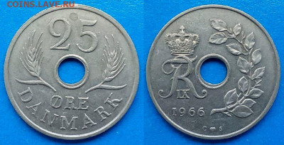 Дания - 25 эре 1966 года до 20.08 - Дания 25 эре, 1966