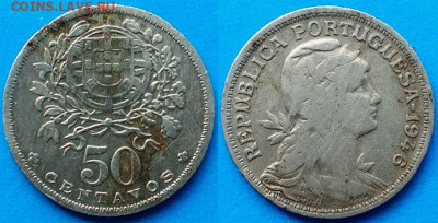 Португалия - 50 сентаво 1946 года до 20.08 - Португалия 50 сентаво, 1946