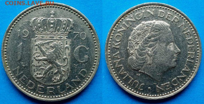 Нидерланды - 1 гульден 1970 года до 20.08 - Нидерланды 1 гульден, 1970