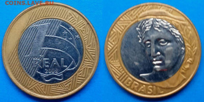 Бразилия - 1 реал 2008 года (БИМ) до 22.08 - Бразилия 1 реал, 2008