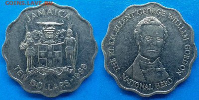Ямайка - 10 долларов 1999 года до 22.08 - Ямайка 10 долларов, 1999