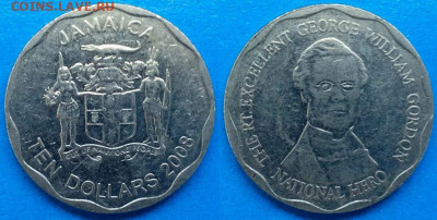 Ямайка - 10 долларов 2008 года до 22.08 - Ямайка 10 долларов, 2008
