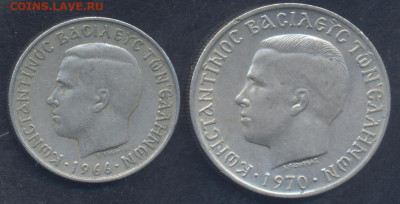 Греция 2 драхмы 1966 г.18.08.2025 г. 22 -00 МСК. - Греция
