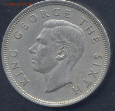 2 кроны 1951 г. 18.08.2025 г. 22 -00 МСК. - Н. Зеландия полкроны1