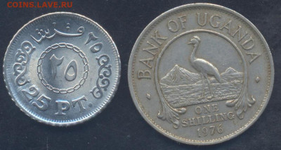 Уганда 1 шиллинг 1976 г.18.08.2025 г. 22 -00 МСК. - Уганда