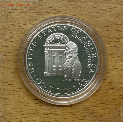США 1$ доллар 1992 200 лет Белому Дому Серебро Пруф - IMG_3381.JPG