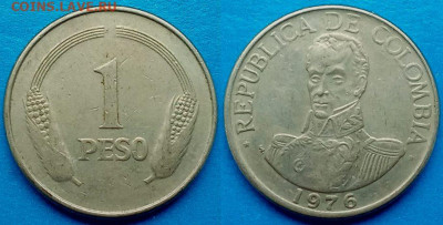 Колумбия - 1 песо 1976 года до 25.08 - Колумбия 1 песо, 1976  40