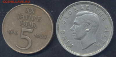 ГДР 5 марок 1969 г. 21.08.2025 г. 22 -00 МСК. - Зеландия полкроны1