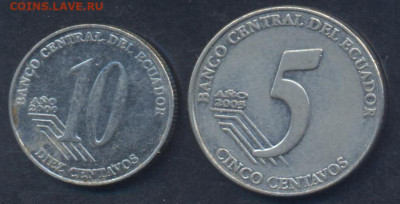 Эквадор 5 центавос 2003 г.21.08.2025 г. 22 -00 МСК. - Эквадор