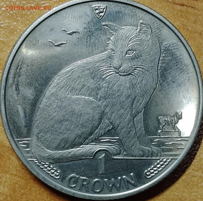 Остров Мэн 1 крона 1990 уличная кошка до 22.08 - IMG_20250817_193011_530