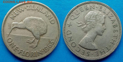 Новая Зеландия - 2 шиллинга (флорин) 1965 до 25.08 - Новая Зеландия 2 шиллинга (флорин), 1965  140