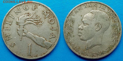 Танзания - 1 шиллинг 1980 года до 25 - Танзания 1 шиллинг, 1980  45
