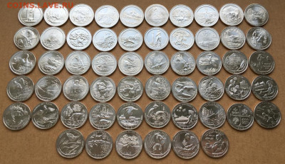 4 доллара Парки дворы P D S - polnyj_nabor_ssha_25_centov_kvotery_1_4_dollara_parki_prekrasnaja_amerika_56_sht_dvory_raznye_p_d_s