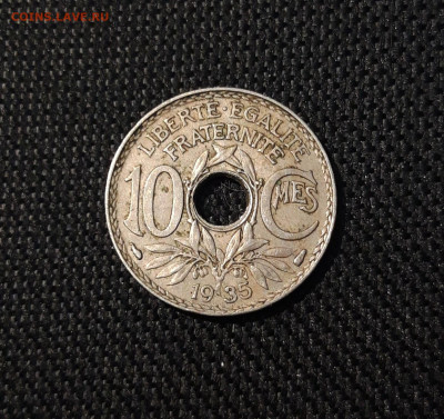 ФРАНЦИЯ 10 сантимов сантим 1935 года До 26.08 - 20250314_225435