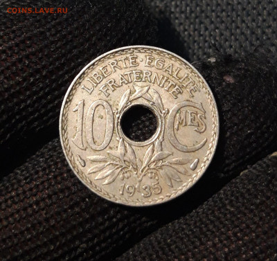 ФРАНЦИЯ 10 сантимов сантим 1935 года До 26.08 - 20250314_225512