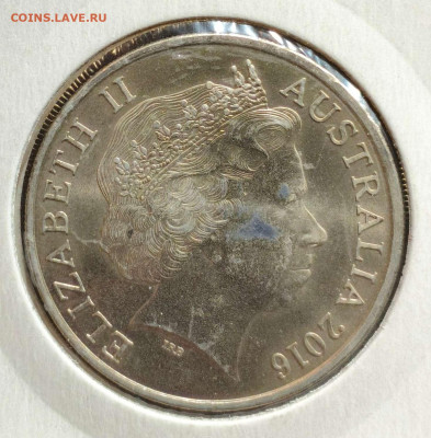 20 центов 2016г. Австралия,UNC, до 23.08.25г. 22:00мск - 1000000982_11zon
