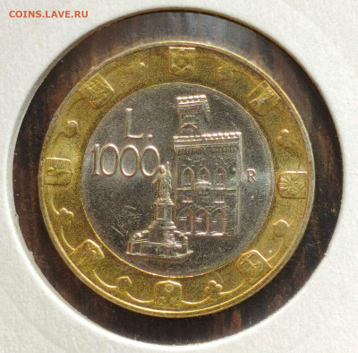 1000 лир 1997г. Сан-Марино,UNC, до 23.08.25г. 22:00мск - 1000000977_11zon