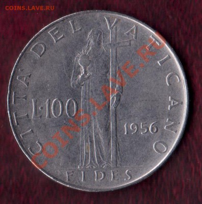 Ватикан, 100 Лир 1956 (19.02) - 11