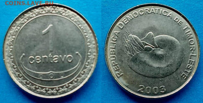 Восточный Тимор - 1 сентаво 2003 года до 27.08 - Восточный Тимор 1 сентаво, 2003   30