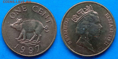 Бермуды - 1 цент 1997 года до 27.08 - Бермуды 1 цент, 1997