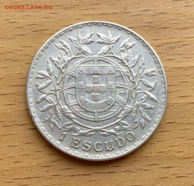 Португалия 1 эскудо 1915 XF Серебро Крона Шайба - portugalija_1_eskudo_1915_xf_serebro_krona_shajba (1)