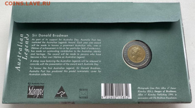 биметалл Австралия 5$ долларов 1997 Дональд Брэдмен КПД - bimetall_avstralija_5_dollarov_1997_donald_bredmen_sport_kpd_konvert_buklet_marki (1)