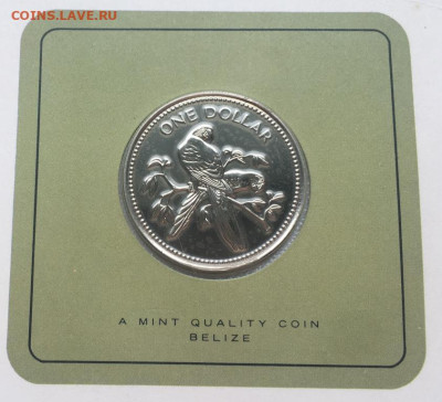 Крона Шайба Белиз 1 доллар 1980 BUNC Красный попугай ара - krona_shajba_beliz_1_dollar_1980_bunc_krasnyj_popugaj_ara_ptica_fauna_buklet_tirazh_761_sht