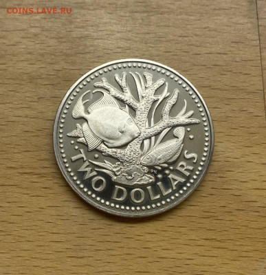Барбадос 2 доллар 1974 Коралловые Рыбы фауна рыба из набора - barbados_2_dollar_1974_korallovye_ryby_fauna_ryba_iz_nabora_redkaja