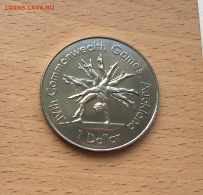 Крона Шайба Новая Зеландия 1$ доллар 1989 Гимнастика - krona_shajba_novaja_zelandija_1_dollar_1989_gimnastika_gimnastka_igry_stran_sodruzhestva_sport