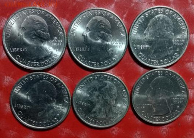 США Квотеры-штаты 6шт+Квотеры-парки 6шт= 12 монет Фикс 12.05 - Квотеры-Парки 6шт 10.05.24 Зап A