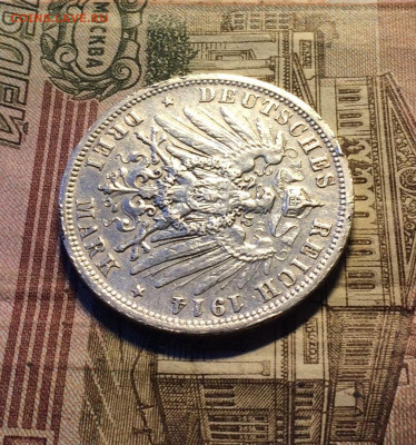 3 марки 1914 г Пруссия, Германия Вильгельм II Мундир 24.08 - 136