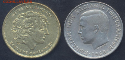 Греция 10 драхм 1968 г. 26.08.2025 г. 22 -00 МСК. - Греция1