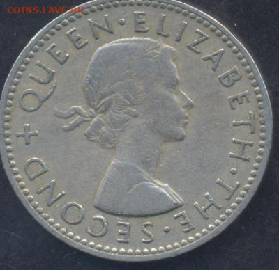 Новая Зеландия 1 шиллинг 1958 г. 26.08.2025 г. 22 -00 МСК. - Зеландия шиллинг