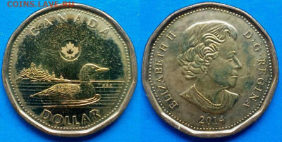 Канада - 1 доллар 2014 года до 31.08 - Канада 1 доллар, 2014  110