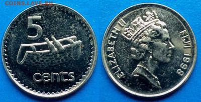 Фиджи - 5 центов 1998 года до 31.08 - Фиджи 5 центов, 1998  35