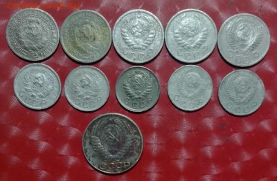 Подборка СССР -10 монет по 15,10коп + Бонус 50к 1961 Фикс - СССР 10монет 15,10коп+Бонус 50к 1961,26.05.24 A