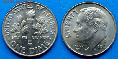 США - 1 дайм 2012 года (Р) до 31.08 - США 1 дайм, 2012  15