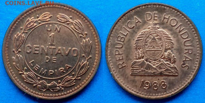 Гондурас - 1 сентаво 1988 года до 31.08 - Гондурас 1 сентаво, 1988  45