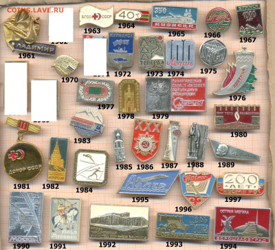 значки разные фикс.цена 15 руб, до ухода в архив - я10 1961 2000 по 15 руб 001