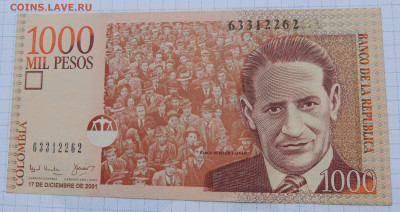 Колумбия 1000 песо 2001 до 31.08.2025 - Колумбия 1000 песо 2001.JPG