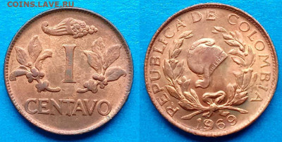 Колумбия - 1 сентаво 1969 года до 5.09 - Колумбия 1 сентаво, 1969   40