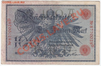 Германия 100 марок 1908 - 3