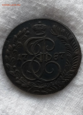5 копеек 1787 года, КМ. Сохран. До 03.09. - 9337c1c2-eb2c-43c8-8449-91a3f8fc5e69