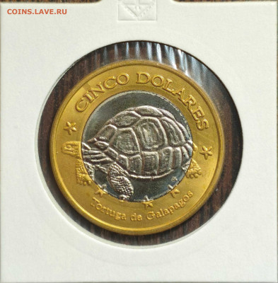 5 долларов Галапагоссы,черепахa,UNC, до 06.09.25г. 22:00мск - 1000002189_11zon