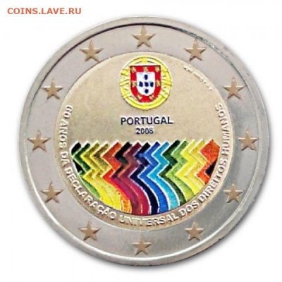 Кто серьёзно собирает(коллекционирует) монеты евро? - portugal-2-euro-2008