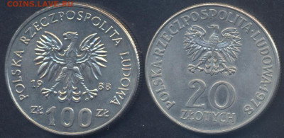 Польша 100 злотых 1988 г.  9.09.2025 г. 22 -00 МСК. - Польша