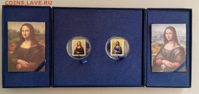 10дол 2012 Фиджи, Мона Лиза, (набор 2шт) Ag999, до 12.09 - ЯЯ Мона Лиза музеи -1