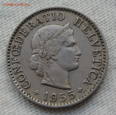 Швейцария 5 раппенов 1955 до 11.09.2025 - Швейцария 5 раппенов 1955 .JPG